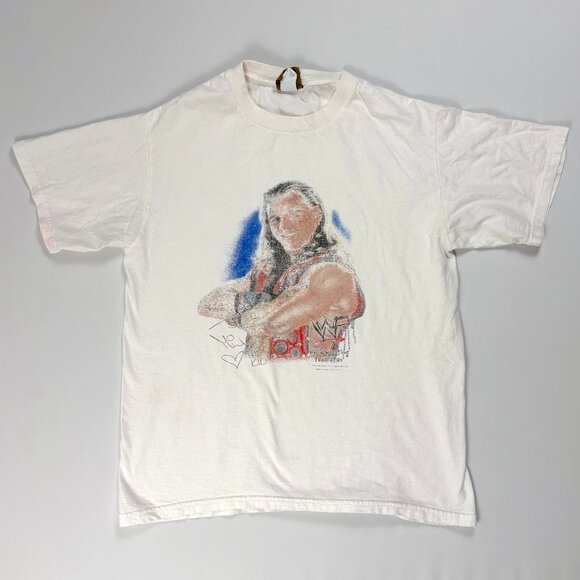 Vintage WWF Shawn Michaels Mens Shirt Sz Medium 90s Wrestling Nutmeg Mills